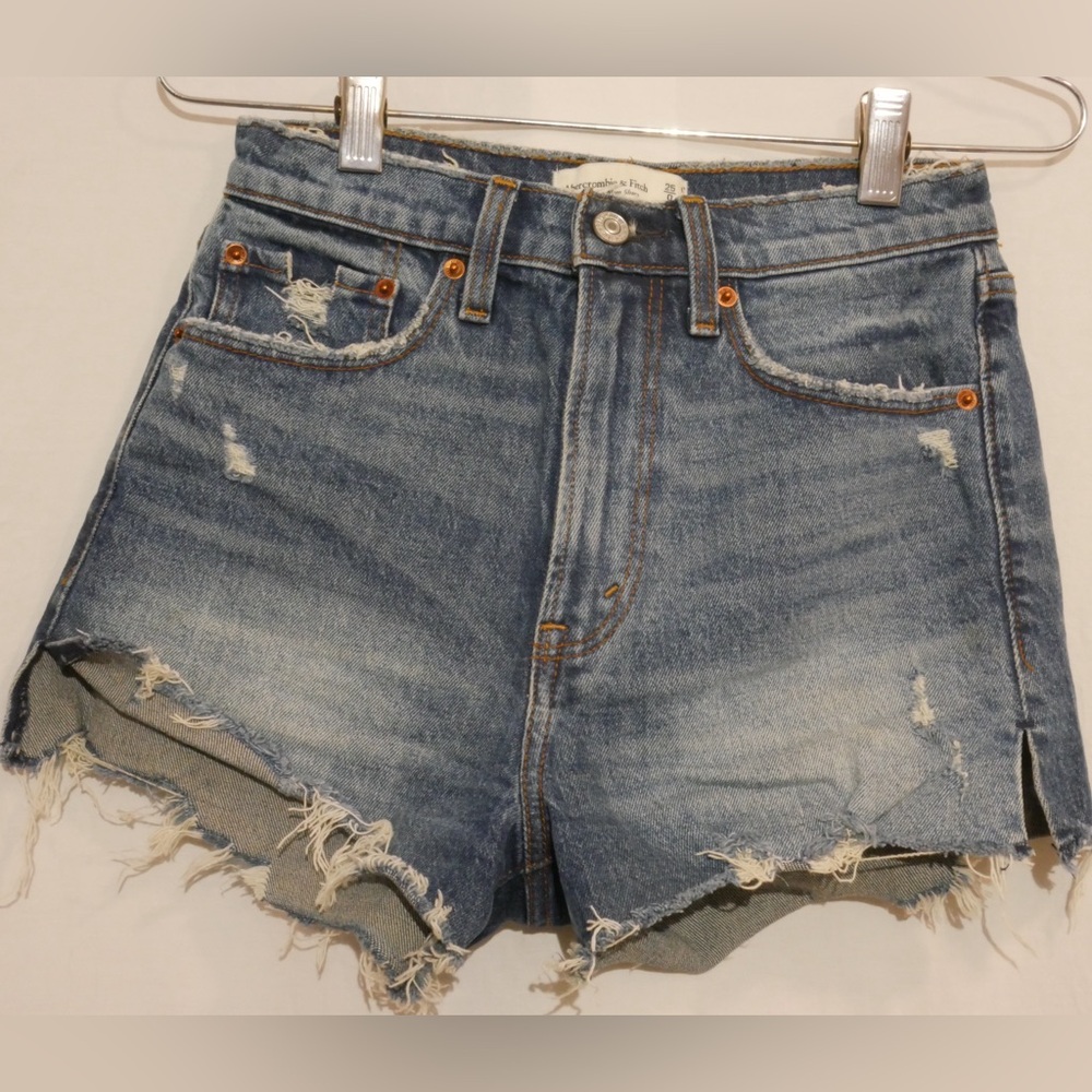 Abercrombie & Fitch High Rise Denim Short - 0
